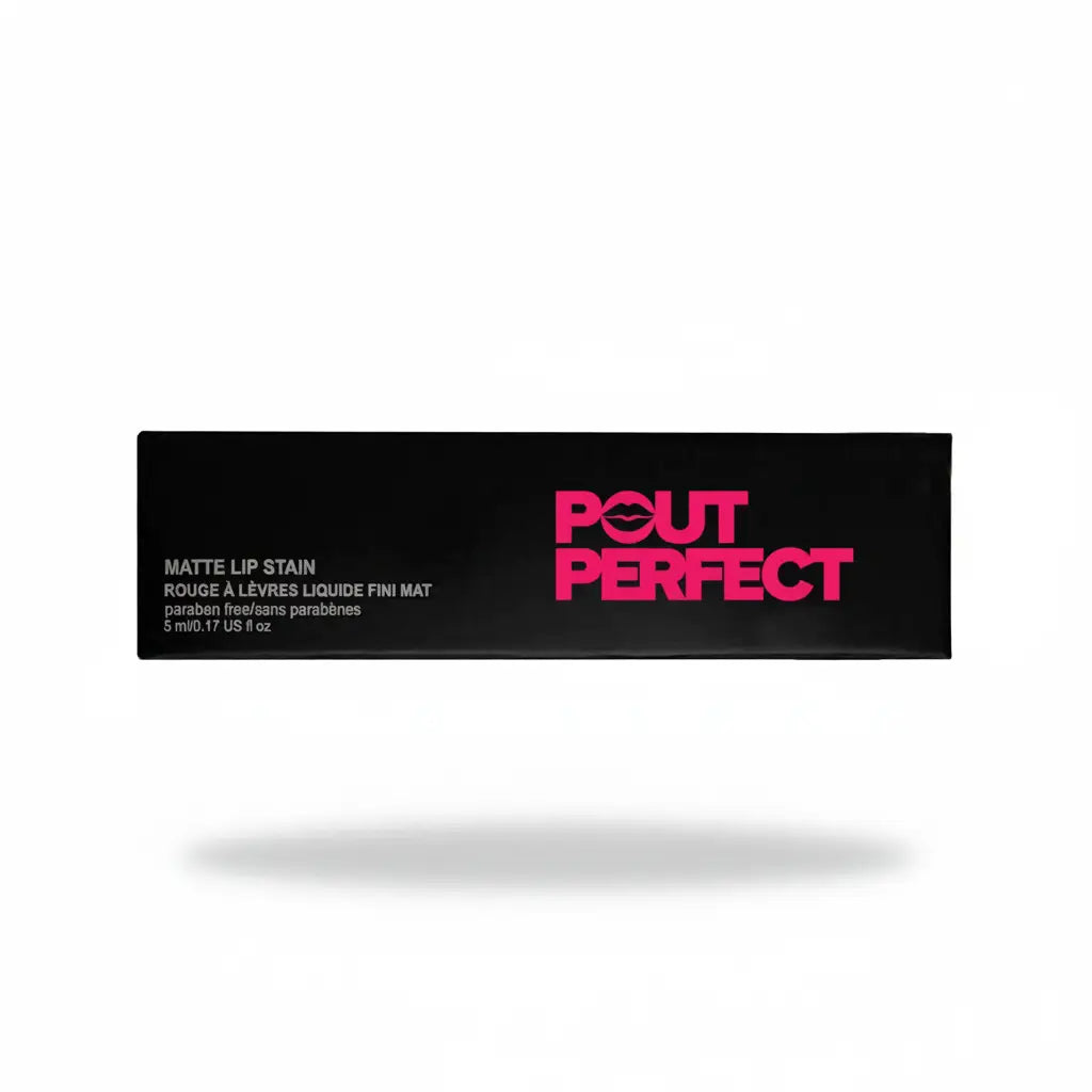 POUT PERFECT Matte Lip Stain packaging for long-lasting color on lips