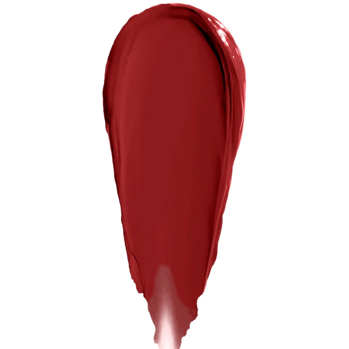 Pout Perfect matte lip stain dark sienna shade swatch with smooth, rich, dark reddish-brown color