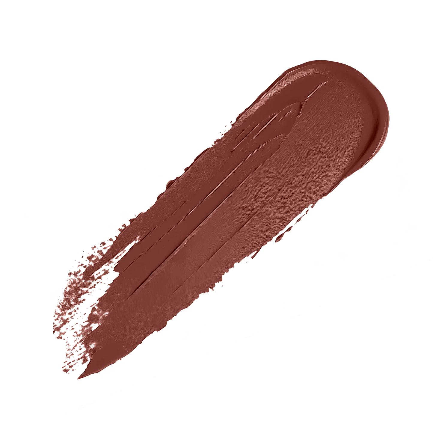 Pout Perfect luxury cream lipstick swatch in rose pink lipstick for women shade on black background