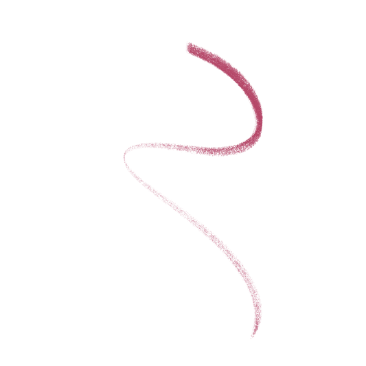 Pout Perfect automatic lip liner for precise application showing smooth pink lip color stroke on black background