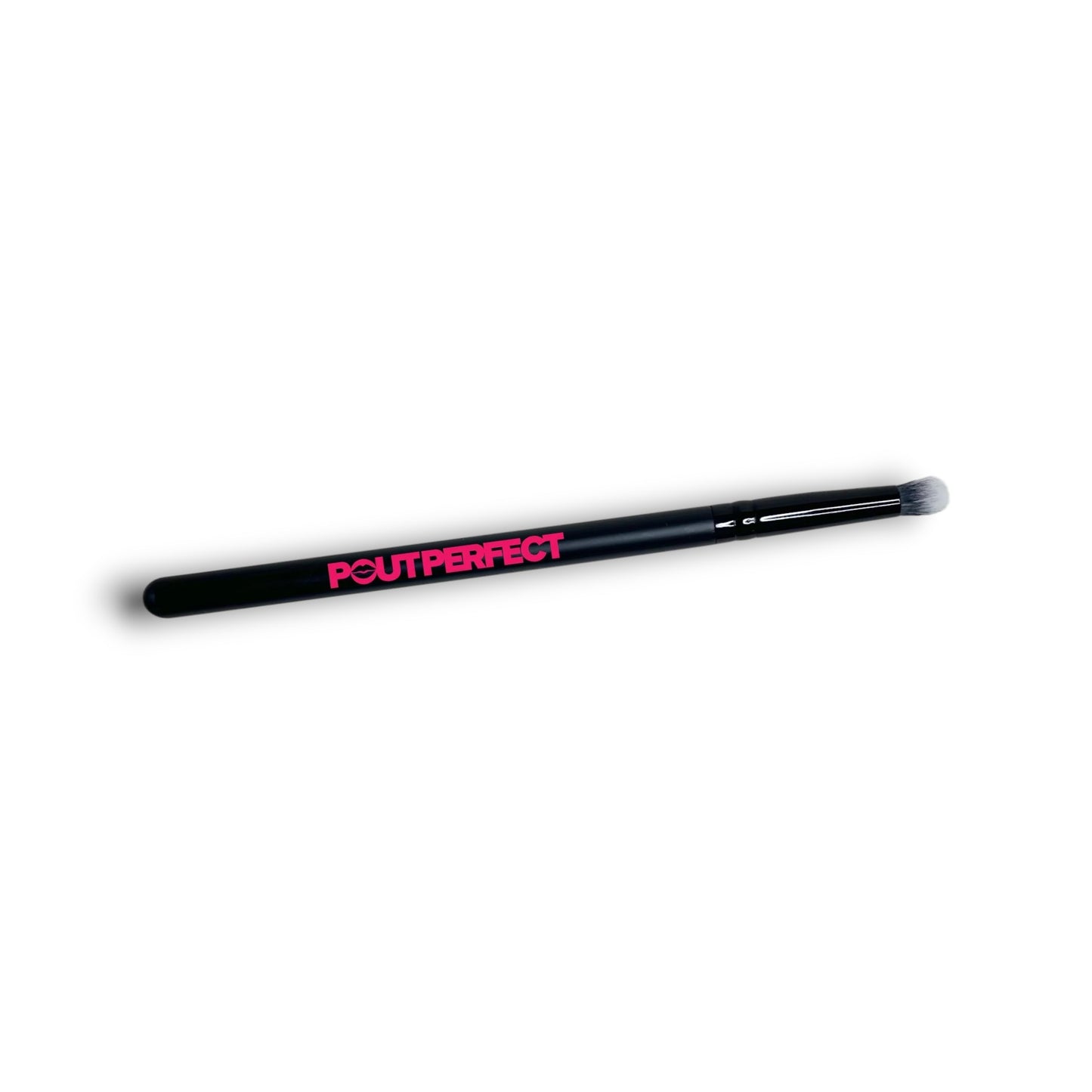 Pout Perfect cosmetic brush with black handle and pink logo, best brush for lipstick application