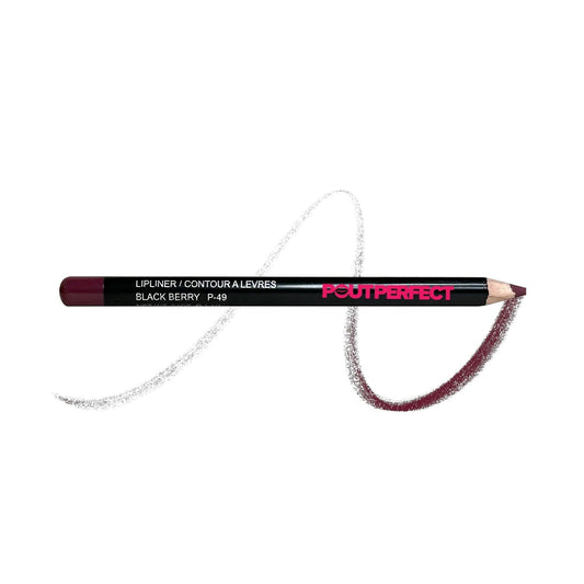 Pout Perfect Black Berry lip liner pencil with deep berry shade and smooth application