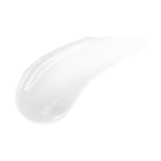 Pout Perfect clear lip gloss for shine with smooth texture on black background