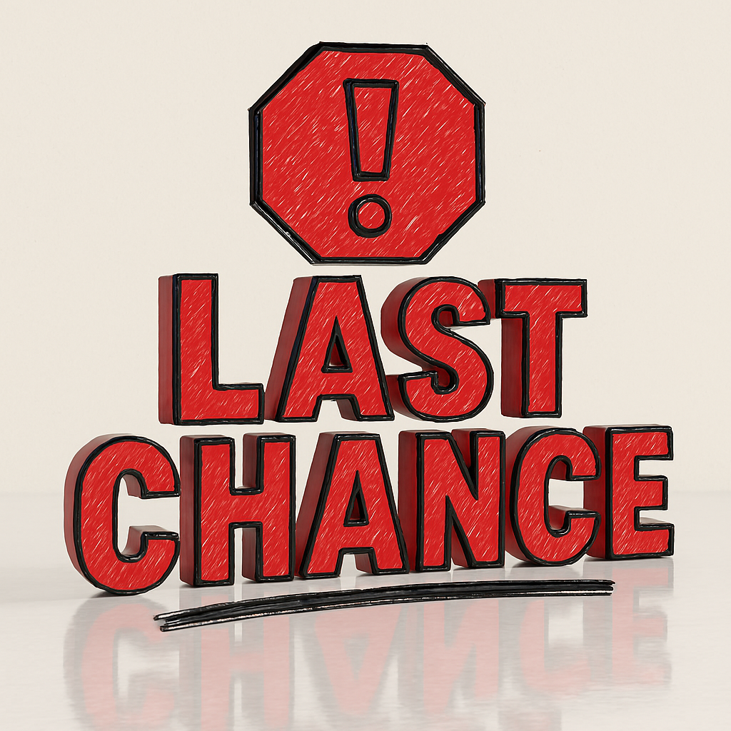 LAST CHANCE: GONE SOON, GONE FOR GOOD