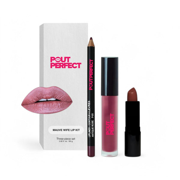 Lavishing Lip Kit 💋 Mauve Wife - Pout Perfect