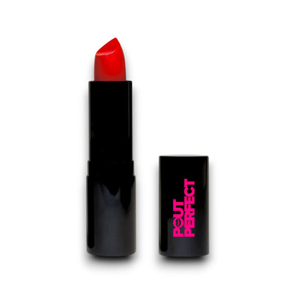 Pout Perfect lip kit with vibrant red lipstick, one of the best cruelty-free lip products