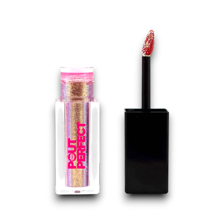 Pout Perfect liquid shimmer lip gloss with applicator wand best lip gloss for natural look