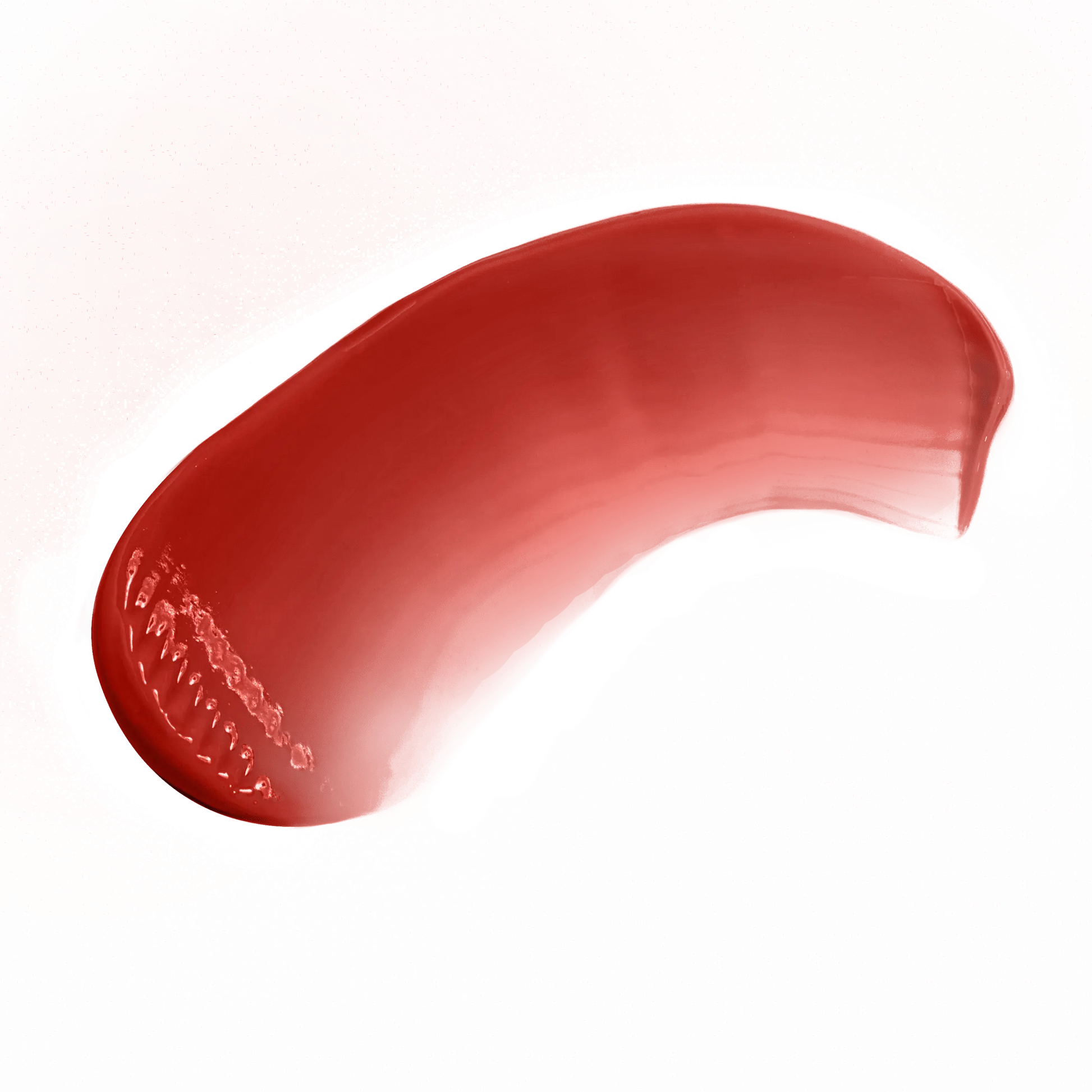 Pout Perfect classic lip gloss for everyday wear in a smooth red shade swatch on black background