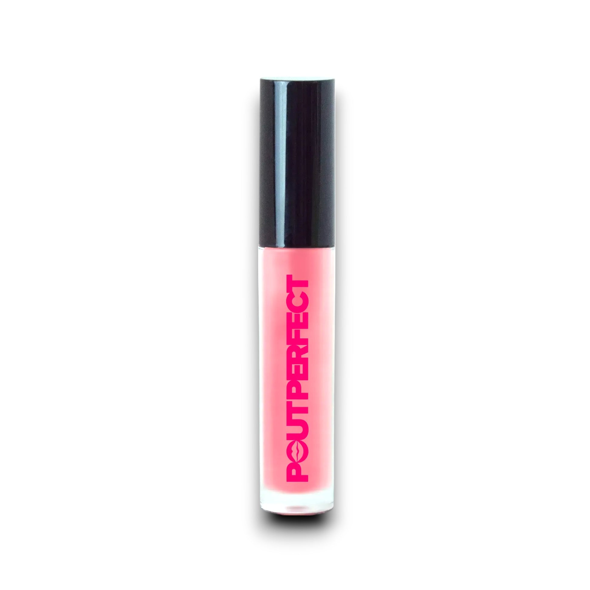 Pout Perfect classic sienna lip gloss in a sleek tube with a black cap