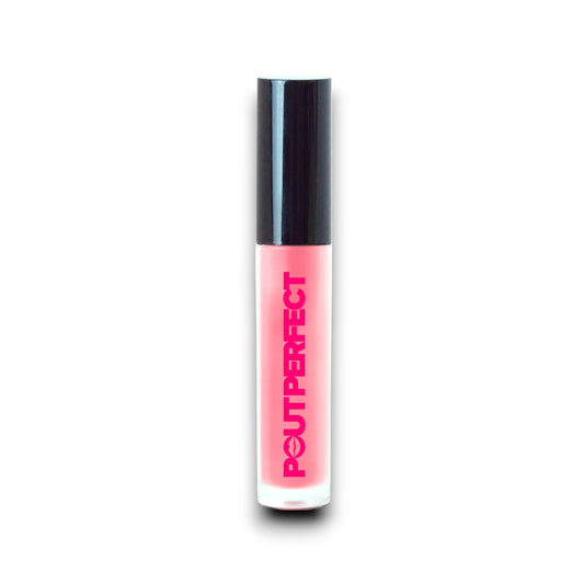 Pout Perfect classic sienna lip gloss in a sleek tube with a black cap