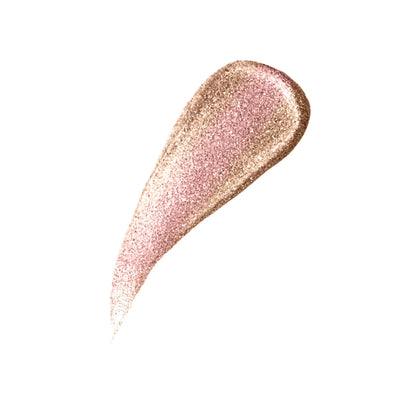 Pout Perfect liquid shimmer swatch in gold tone for gold shimmer lip makeup