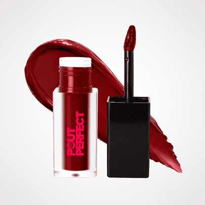POUT PERFECT Matte Lip Stain in Red for Bold, Long-Lasting Color on Your Lips