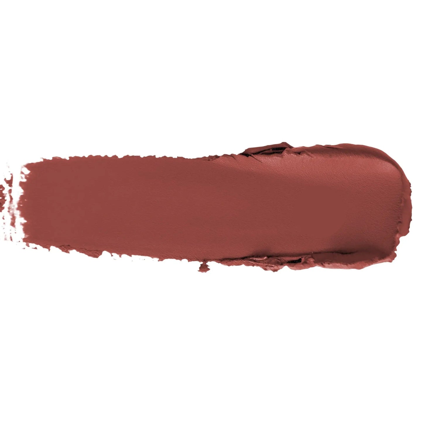 Rich brown shade swatch of Pout Perfect luxury matte lipstick with smooth matte finish
