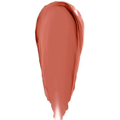 Pout Perfect matte lip stain dusty pear swatch showing smooth muted rosy pink shade