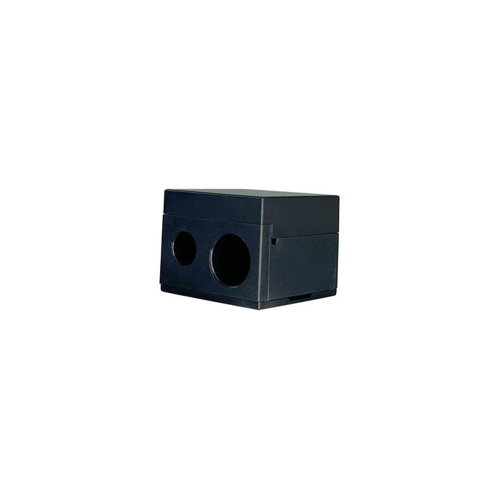 Pout Perfect black cosmetic sharpener for natural lip liner for smooth lips with dual holes