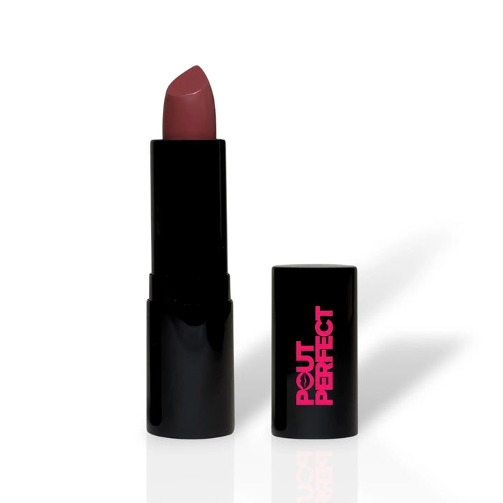 Pout Perfect luxury cream lipstick in rose pink shade rose pink lipstick for women