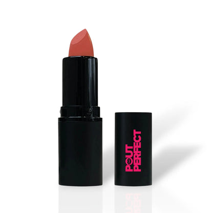 Pout Perfect lipstick in a black tube with signature mauve lipstick for women shade displayed