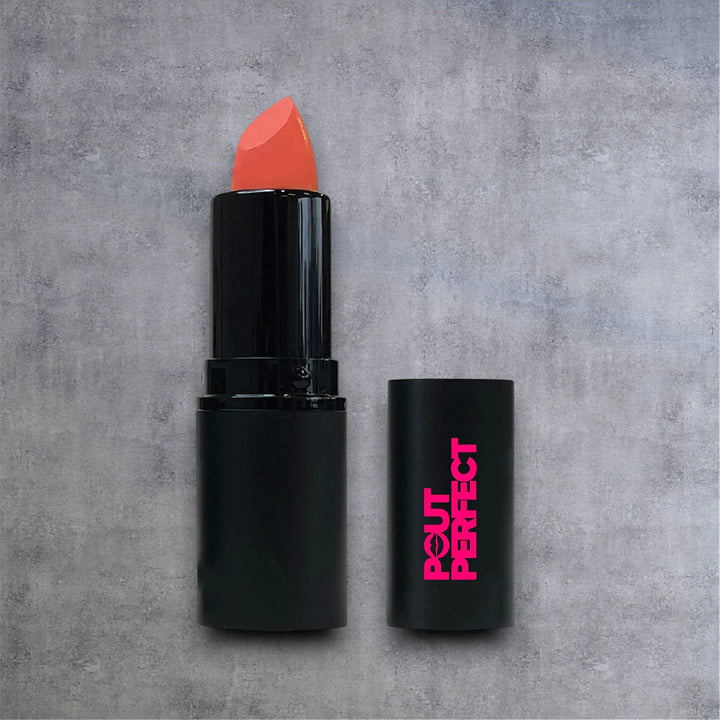 Pout Perfect signature mauve lipstick for women in sleek black tube with pink logo