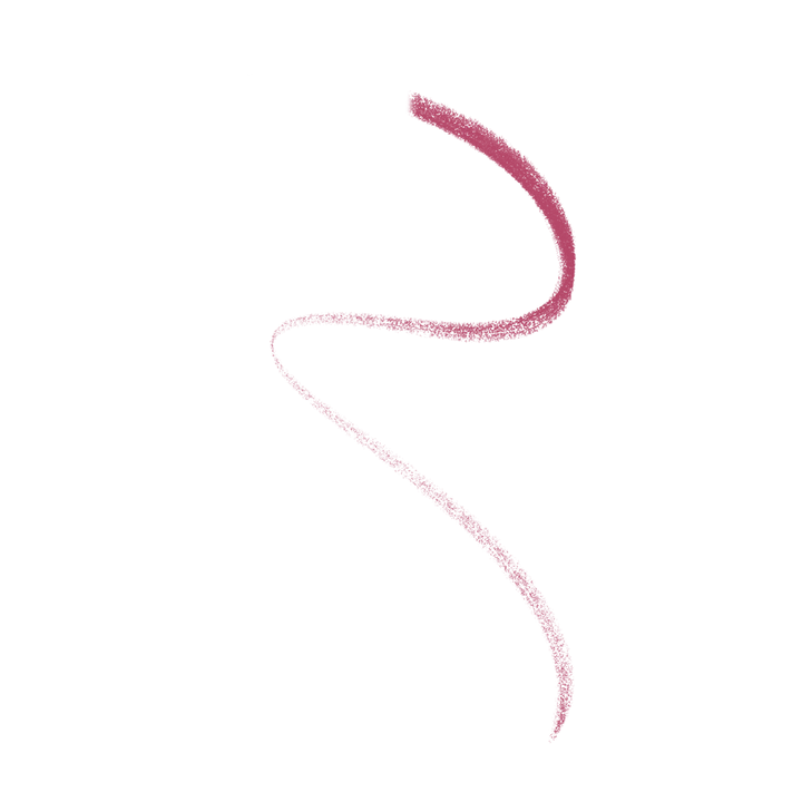Pout Perfect automatic lip liner for precise application showing smooth pink lip color stroke on black background