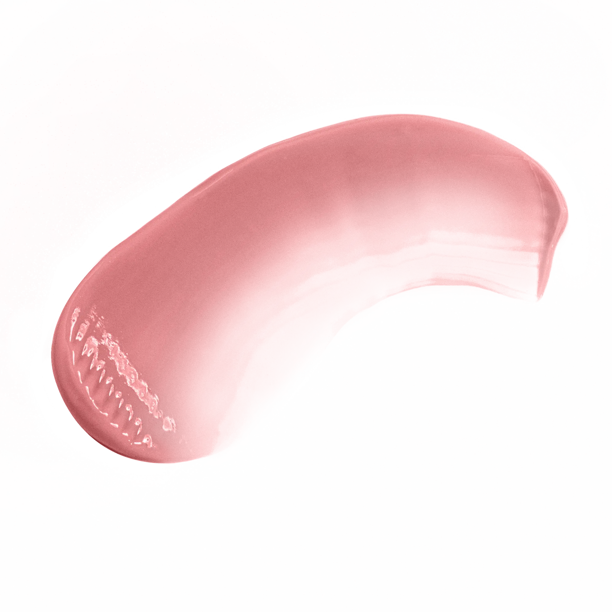 Pout Perfect classic lip gloss swatch in soft pink shade on black background