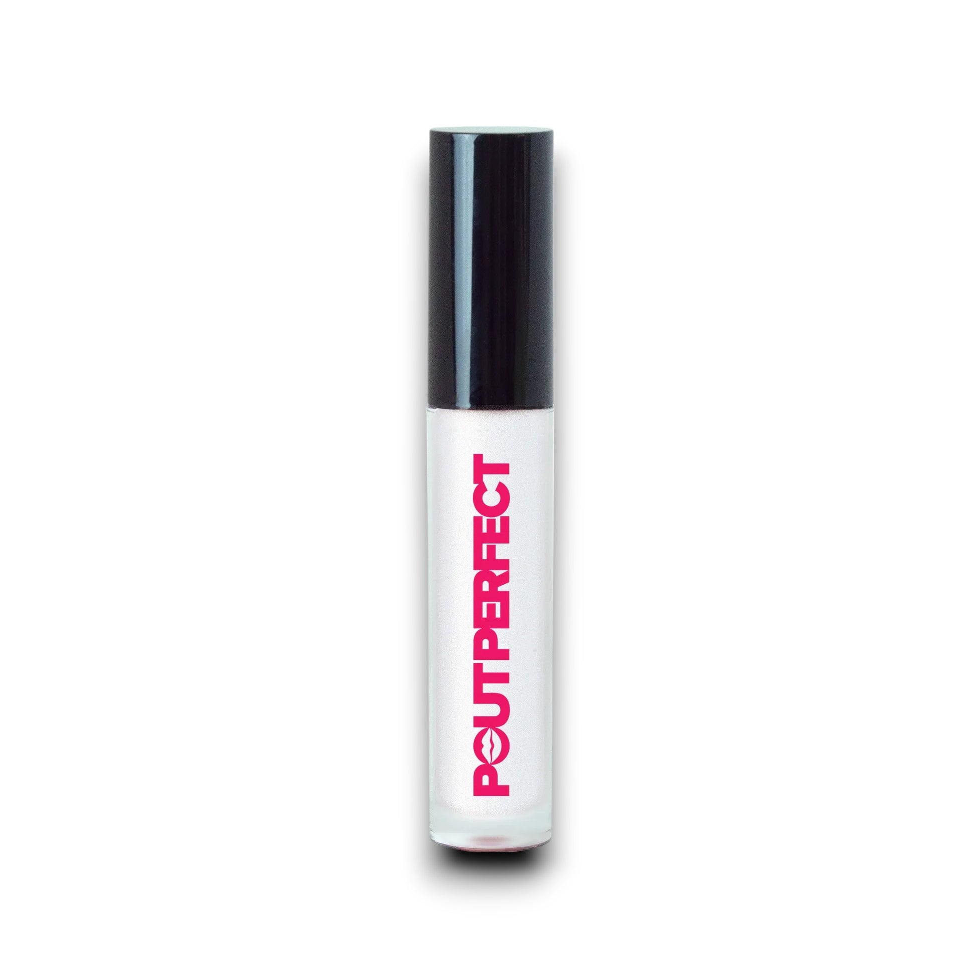 Pout Perfect clear lip gloss for shine in sleek tube with black cap