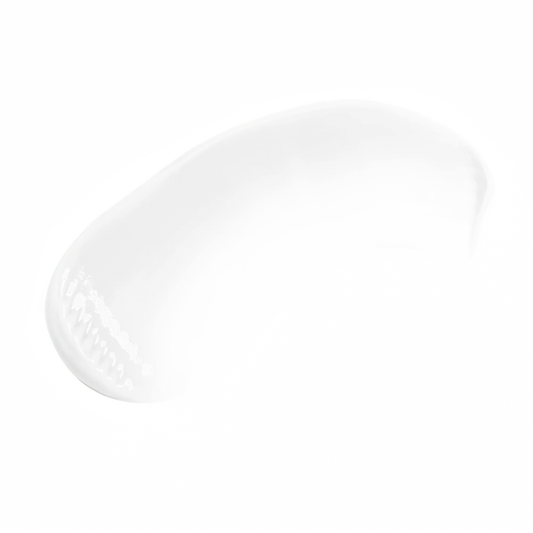 Pout Perfect clear lip gloss for shiny lips swatch on black background showing smooth glossy texture