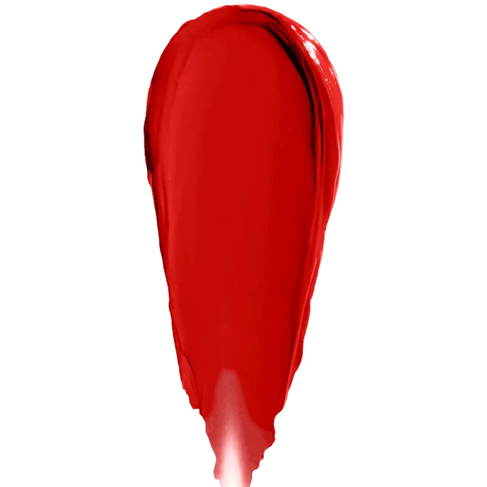 Pout Perfect matte lip stain swatch in vibrant red showcasing long lasting velvet lip stain texture