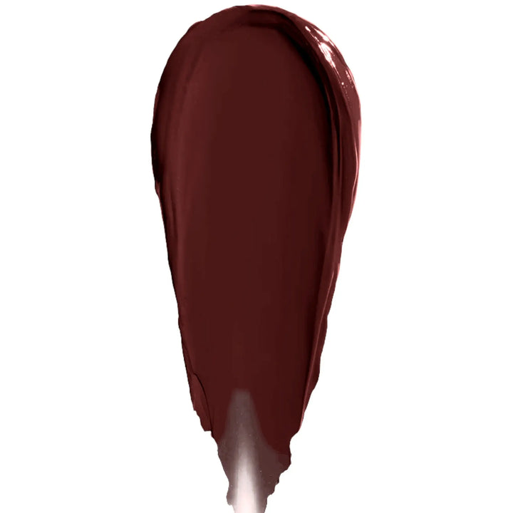 Pout Perfect matte lip stain long lasting deep burgundy swatch with smooth texture