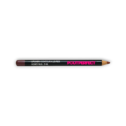 Pout Perfect precision lip liner for defined lips in Honey Bun shade with sharpened tip