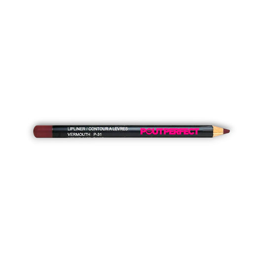Pout Perfect precision lip liner vermouth pencil in deep reddish brown shade for lip contouring