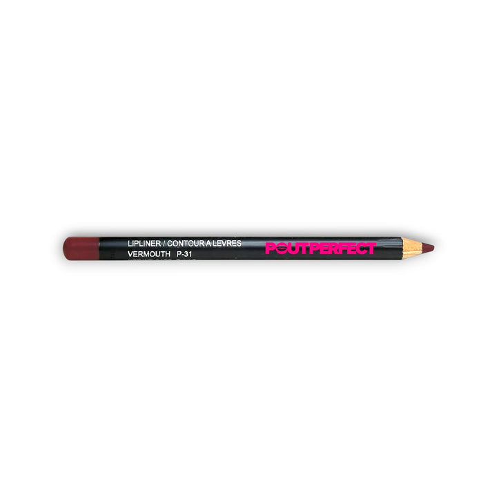 Pout Perfect precision lip liner vermouth pencil in deep reddish brown shade for lip contouring