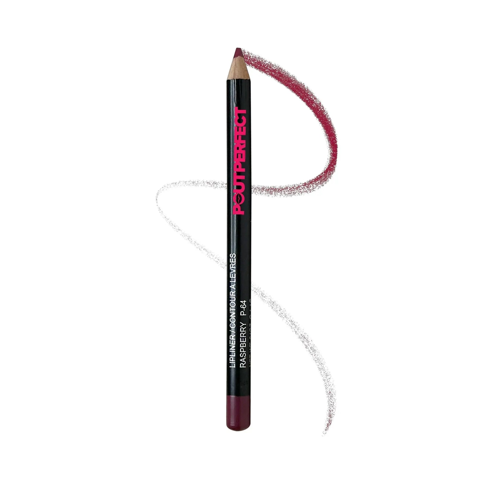Pout Perfect raspberry lip liner pencil with a rich berry shade and smooth application