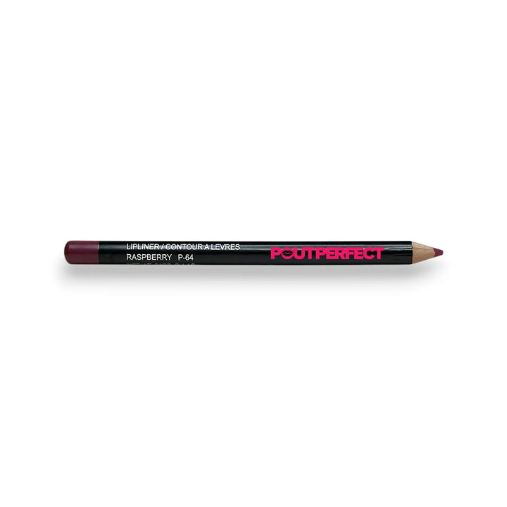 Pout Perfect raspberry lip liner pencil with deep berry shade and sharp tip for precise lip contouring